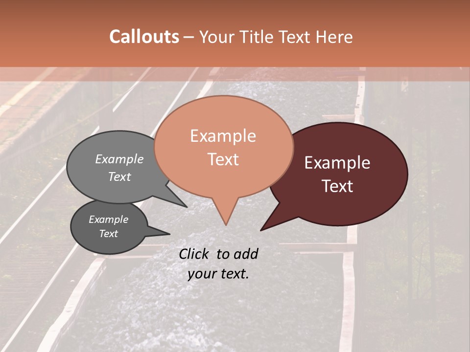 Track Railway Container PowerPoint Template