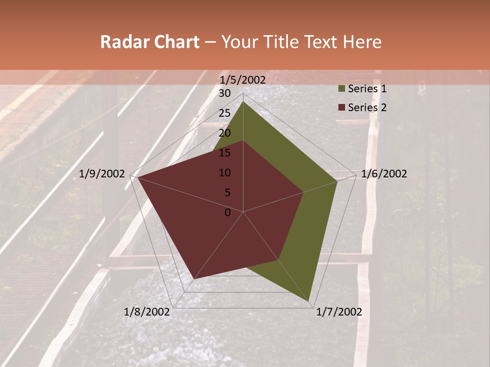 Track Railway Container PowerPoint Template