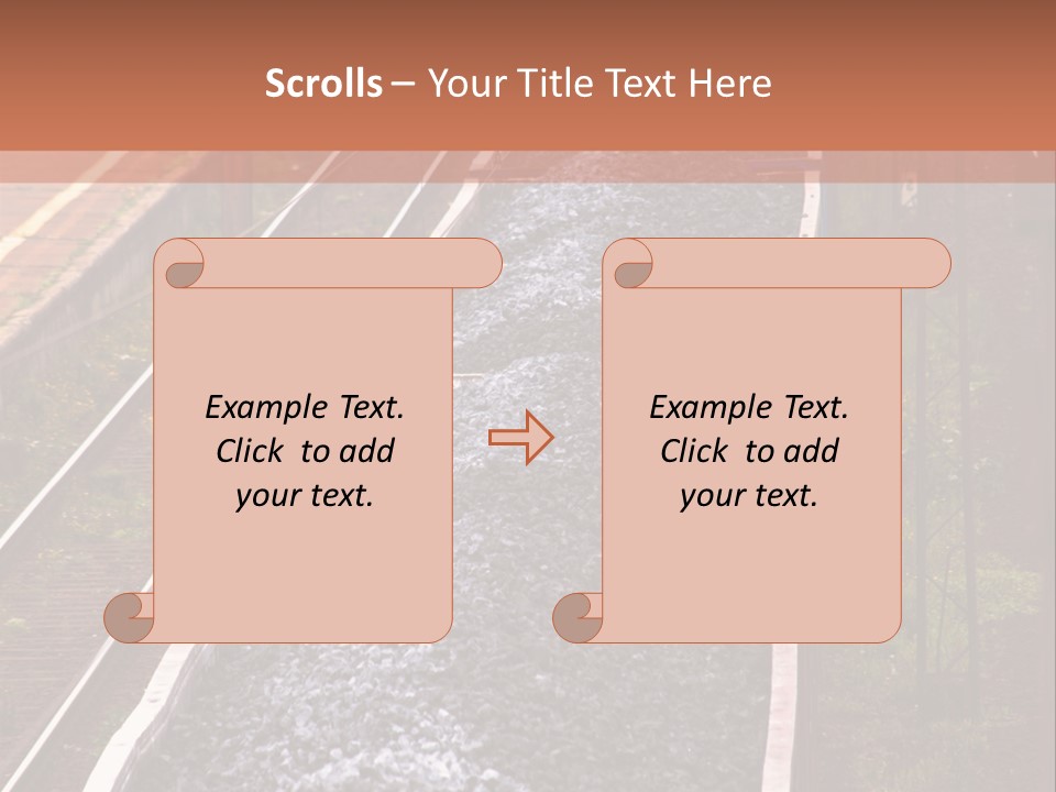 Track Railway Container PowerPoint Template