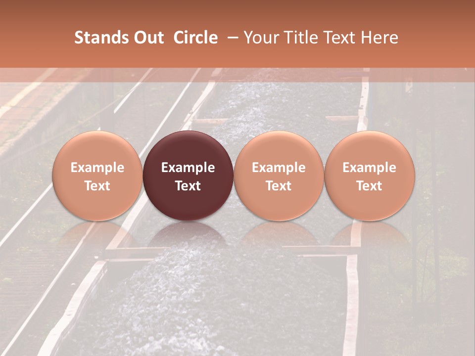 Track Railway Container PowerPoint Template