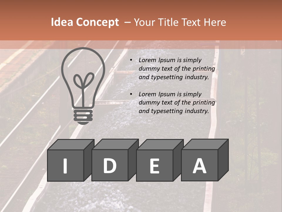 Track Railway Container PowerPoint Template