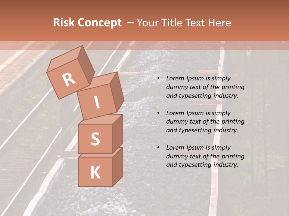 Track Railway Container PowerPoint Template