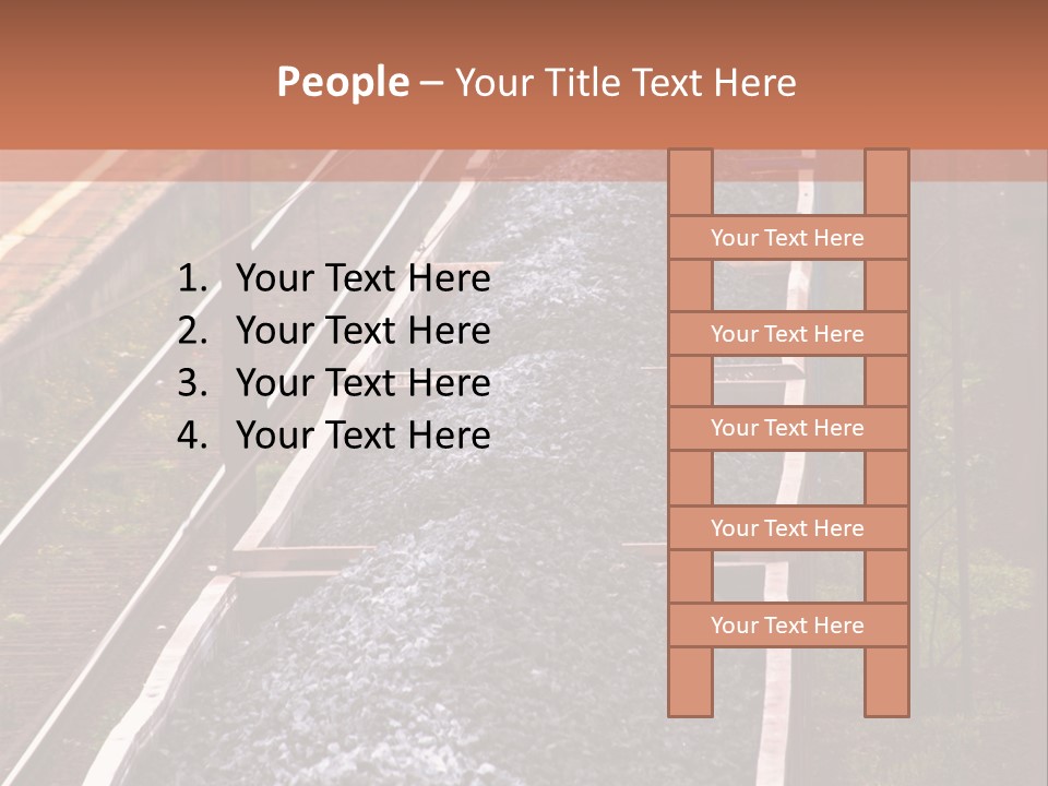 Track Railway Container PowerPoint Template