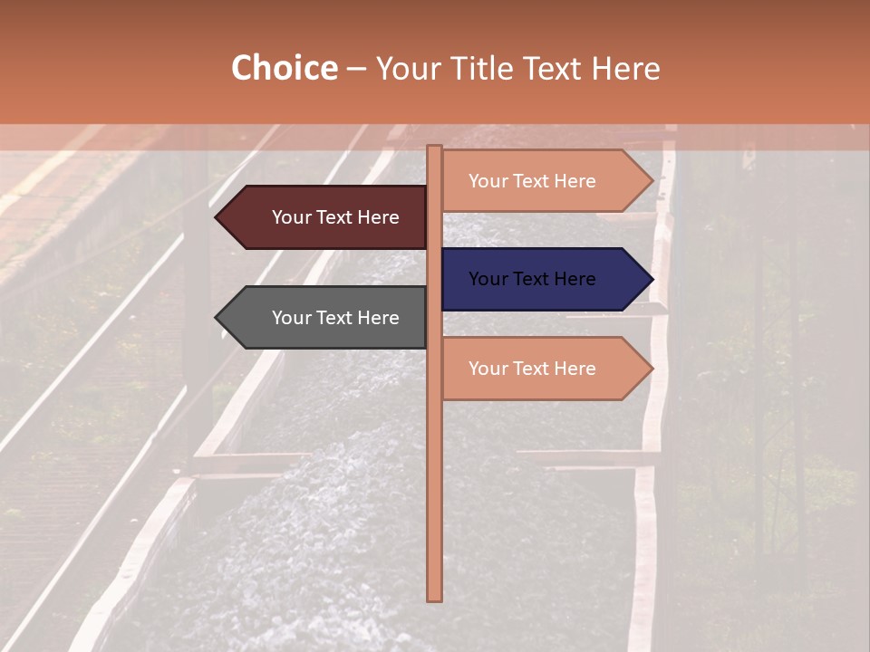 Track Railway Container PowerPoint Template
