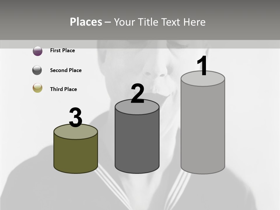 Sailors Cap Eyes Closed Midadult PowerPoint Template