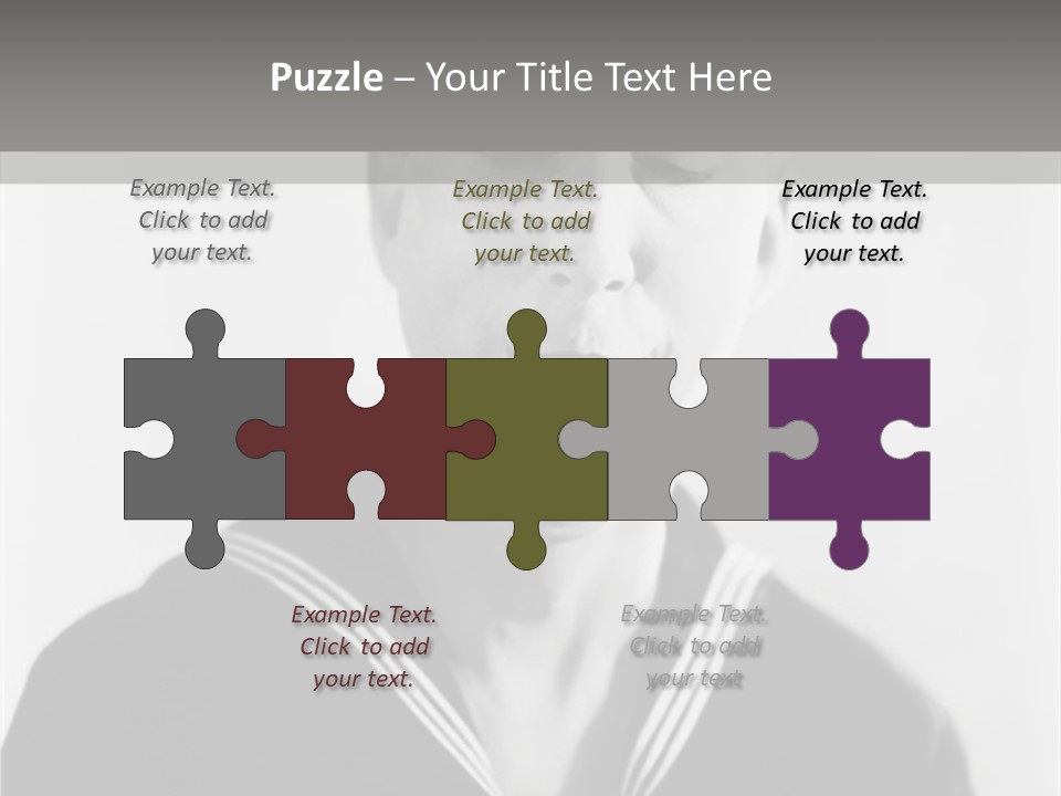 Sailors Cap Eyes Closed Midadult PowerPoint Template