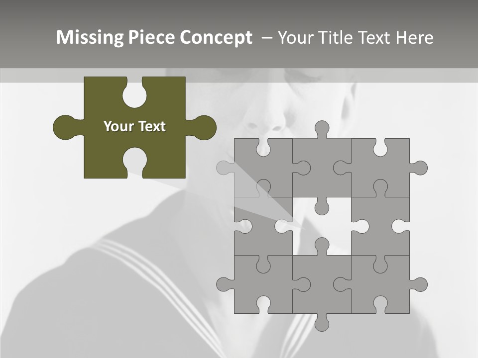 Sailors Cap Eyes Closed Midadult PowerPoint Template