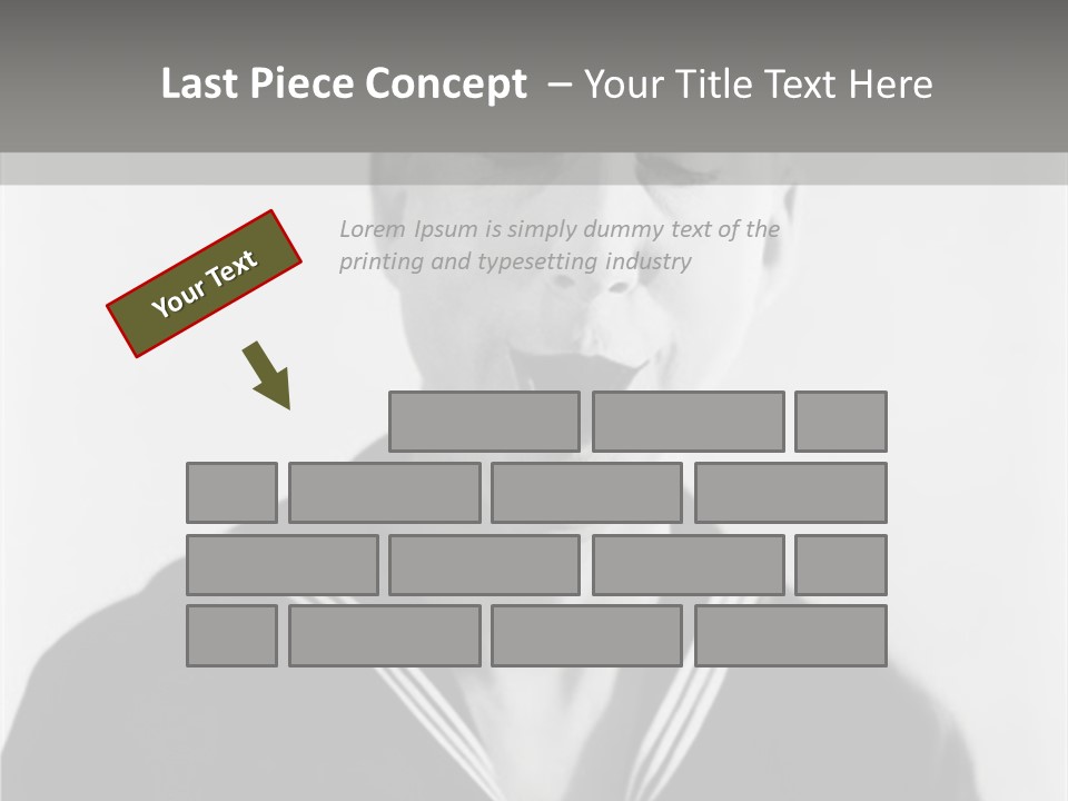 Sailors Cap Eyes Closed Midadult PowerPoint Template