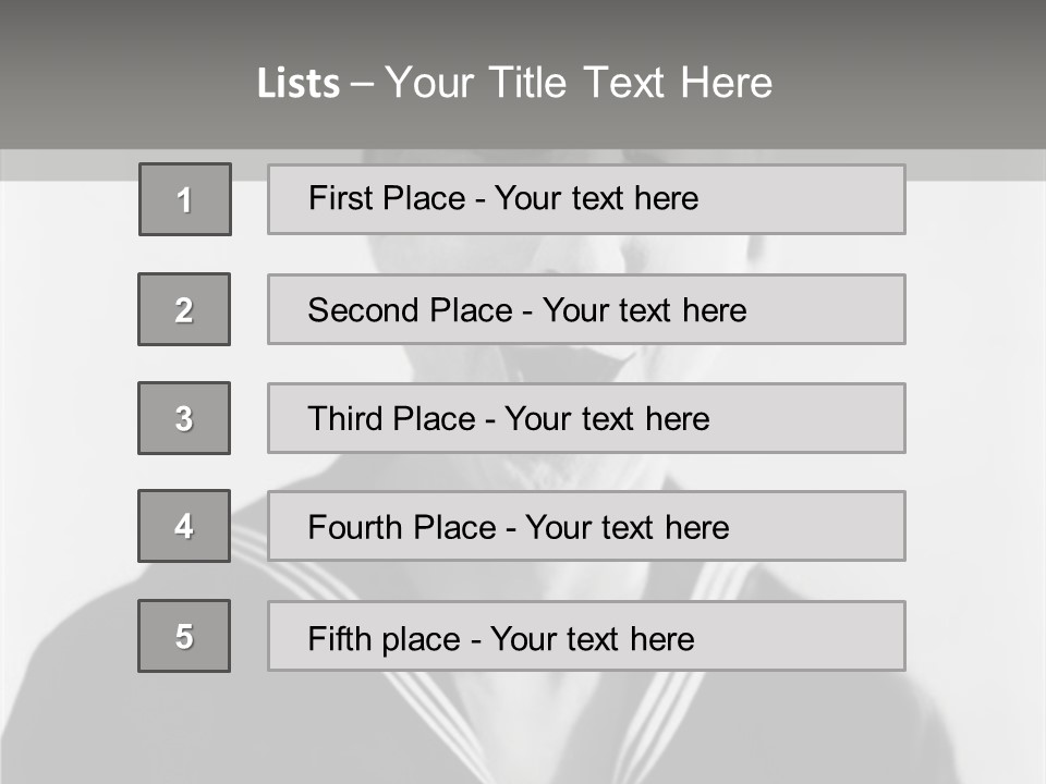 Sailors Cap Eyes Closed Midadult PowerPoint Template