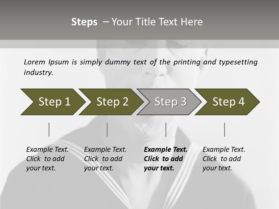 Sailors Cap Eyes Closed Midadult PowerPoint Template
