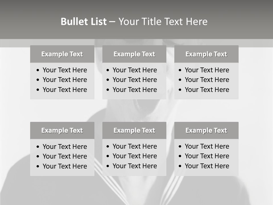 Sailors Cap Eyes Closed Midadult PowerPoint Template