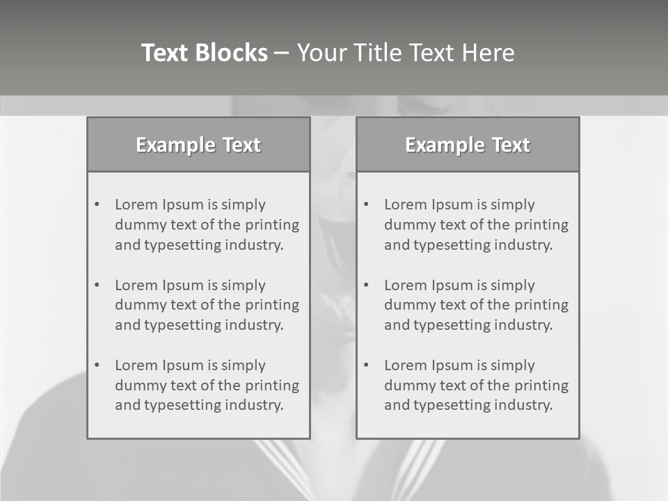 Sailors Cap Eyes Closed Midadult PowerPoint Template