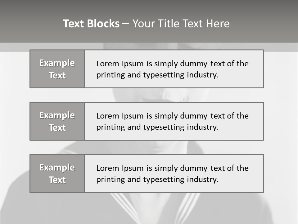 Sailors Cap Eyes Closed Midadult PowerPoint Template