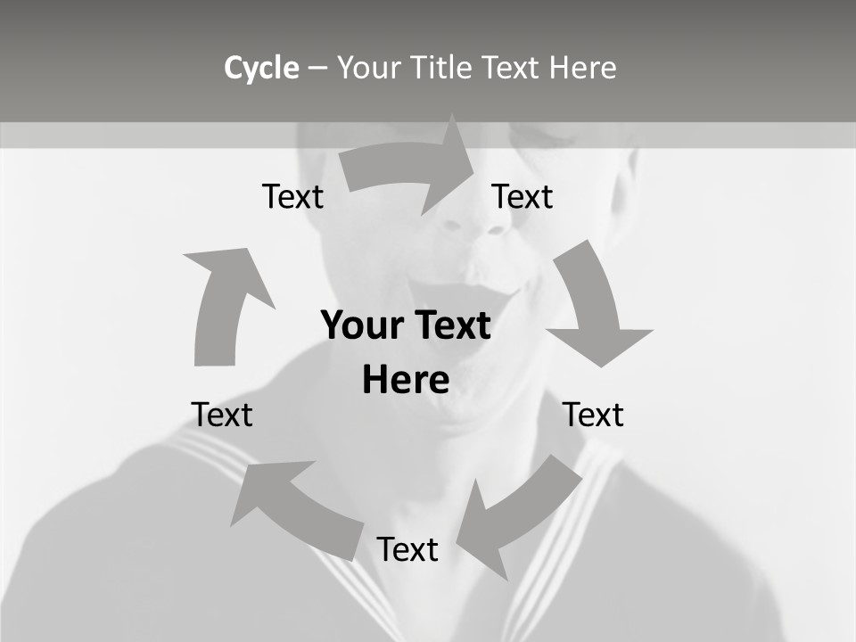 Sailors Cap Eyes Closed Midadult PowerPoint Template