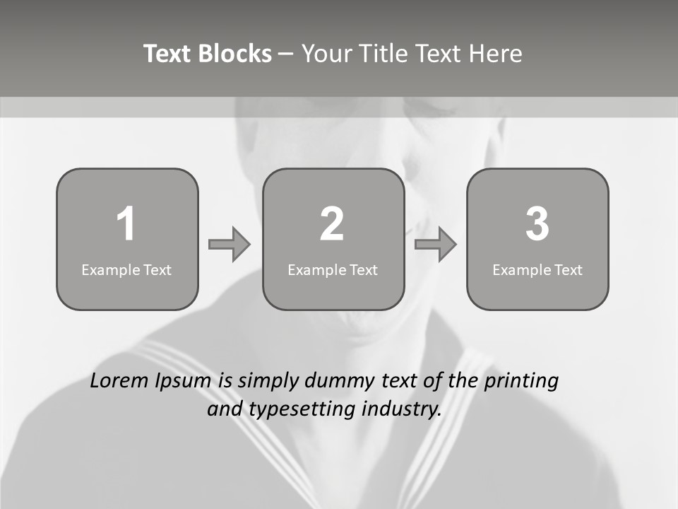 Sailors Cap Eyes Closed Midadult PowerPoint Template