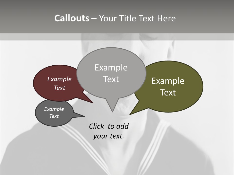 Sailors Cap Eyes Closed Midadult PowerPoint Template