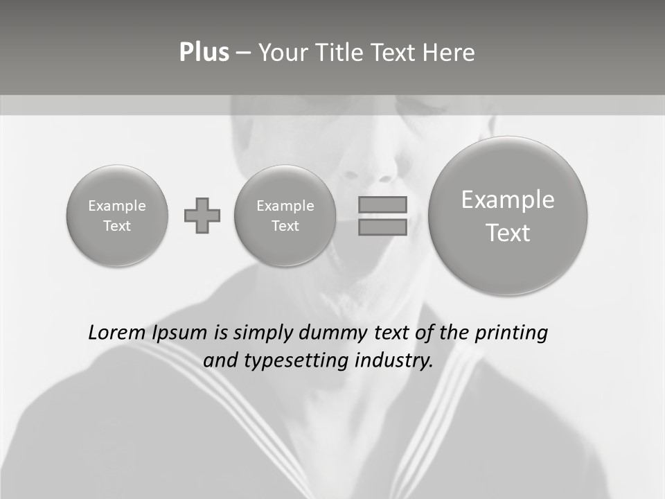 Sailors Cap Eyes Closed Midadult PowerPoint Template