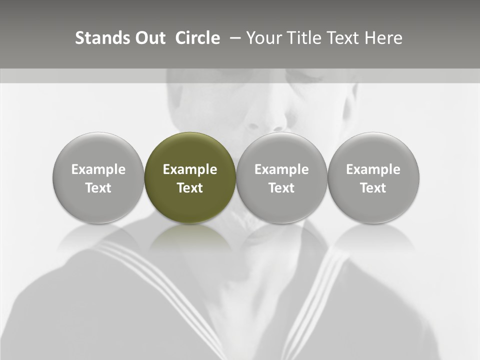 Sailors Cap Eyes Closed Midadult PowerPoint Template