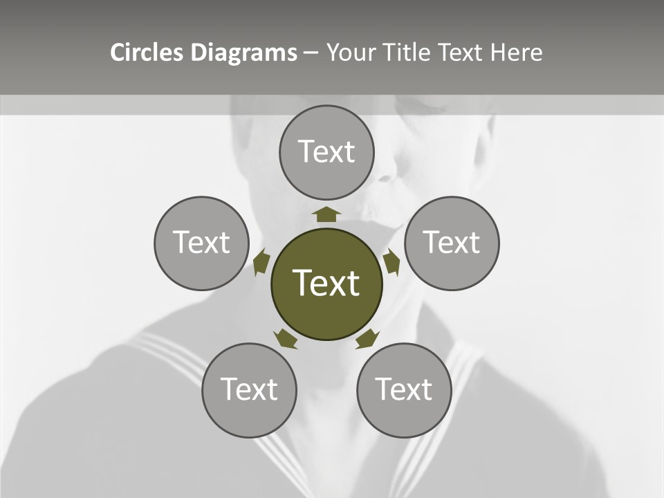 Sailors Cap Eyes Closed Midadult PowerPoint Template