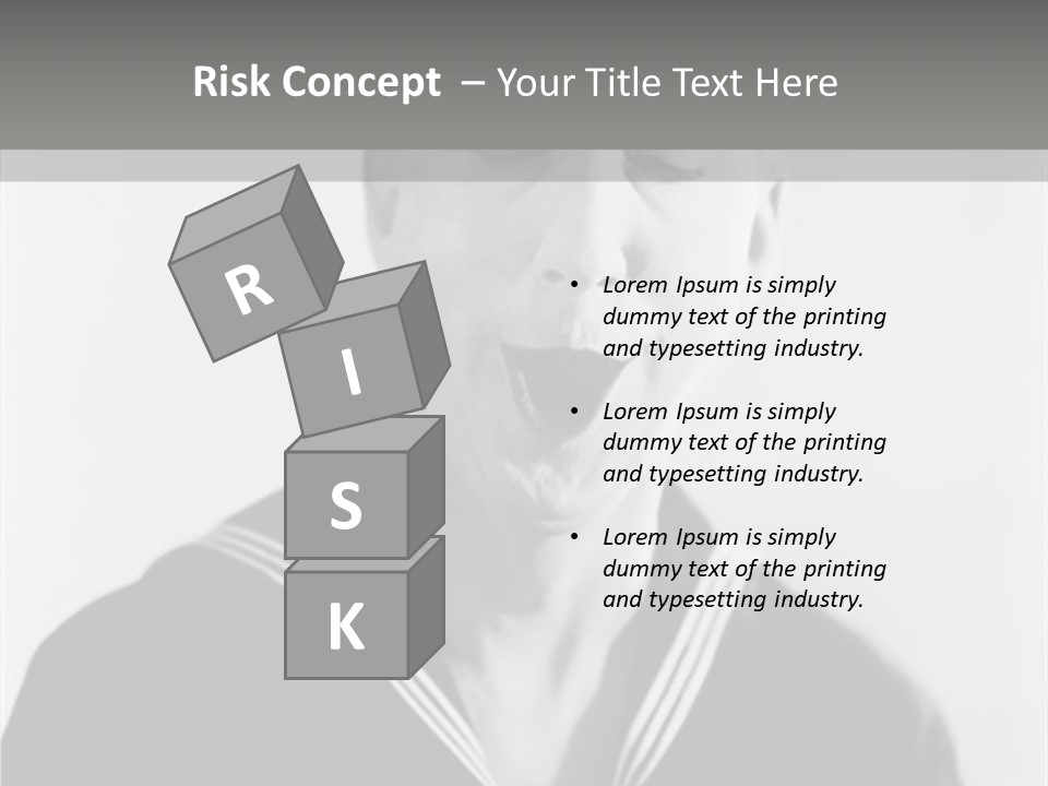 Sailors Cap Eyes Closed Midadult PowerPoint Template