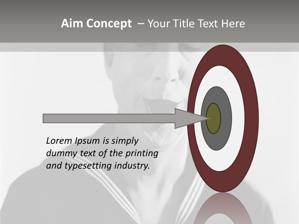 Sailors Cap Eyes Closed Midadult PowerPoint Template