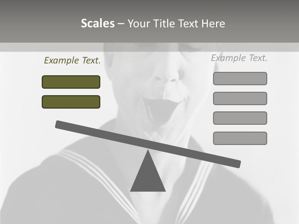 Sailors Cap Eyes Closed Midadult PowerPoint Template