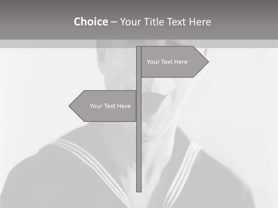 Sailors Cap Eyes Closed Midadult PowerPoint Template