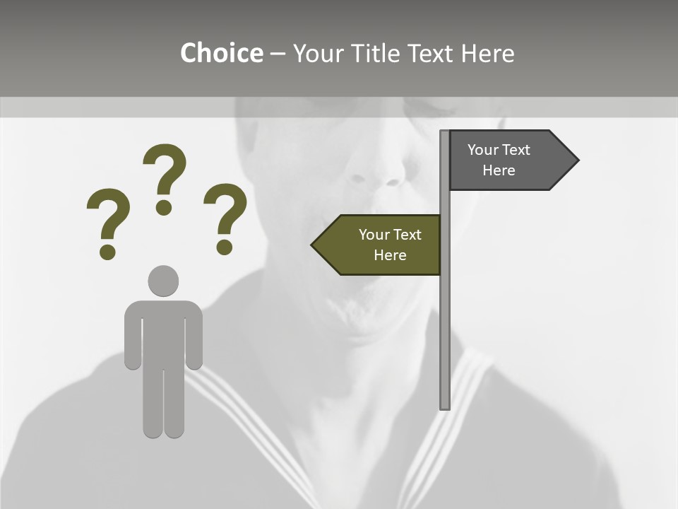 Sailors Cap Eyes Closed Midadult PowerPoint Template