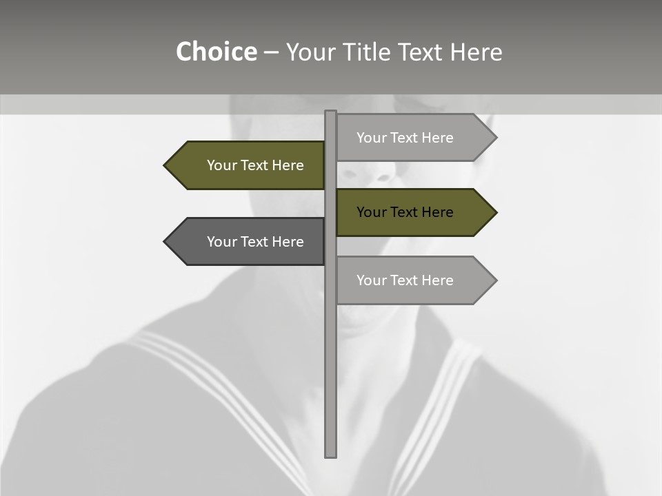 Sailors Cap Eyes Closed Midadult PowerPoint Template