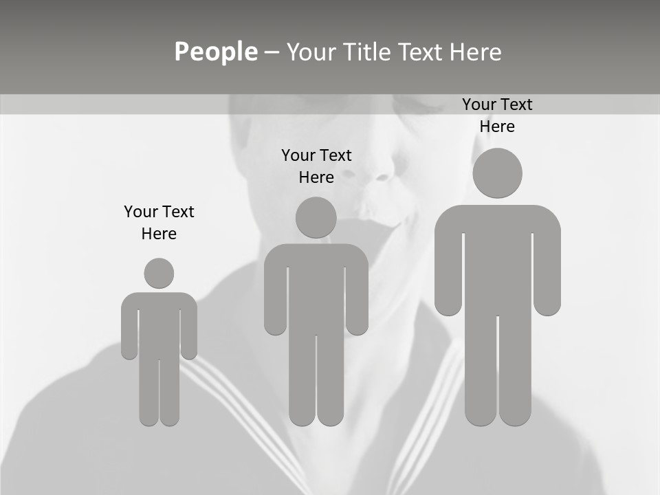 Sailors Cap Eyes Closed Midadult PowerPoint Template