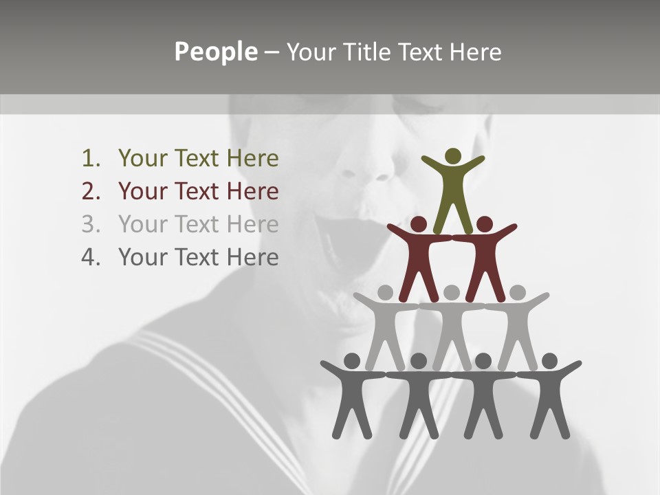 Sailors Cap Eyes Closed Midadult PowerPoint Template