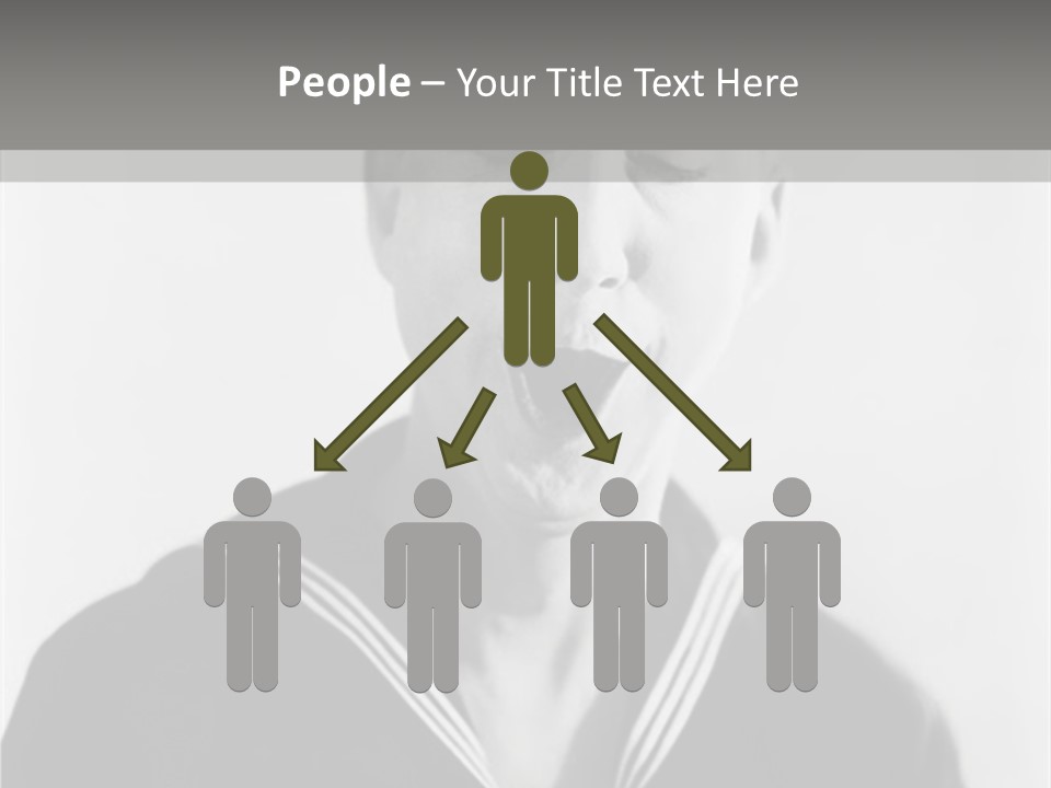 Sailors Cap Eyes Closed Midadult PowerPoint Template