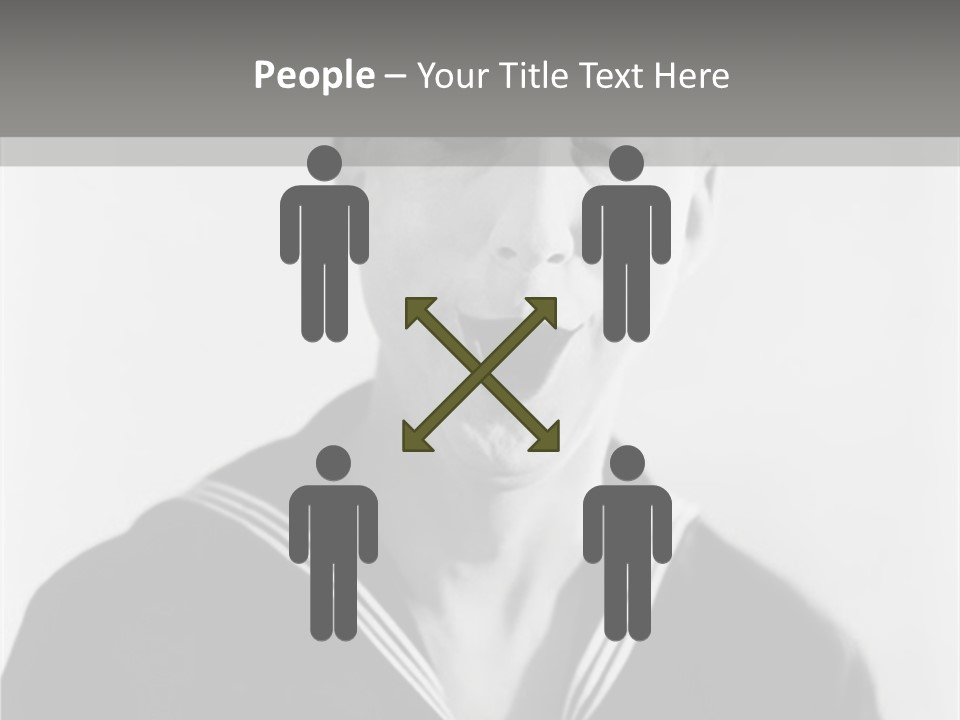 Sailors Cap Eyes Closed Midadult PowerPoint Template