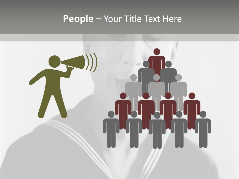 Sailors Cap Eyes Closed Midadult PowerPoint Template