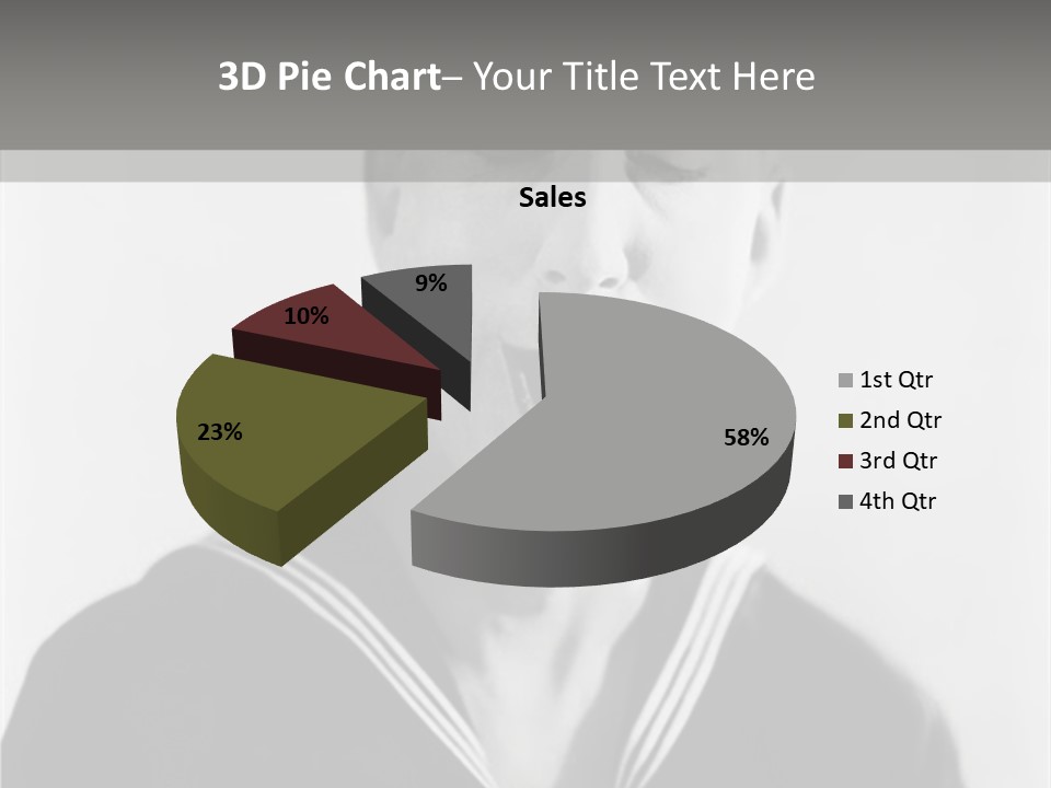 Sailors Cap Eyes Closed Midadult PowerPoint Template