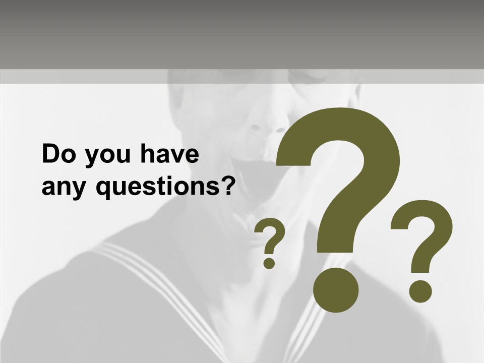 Sailors Cap Eyes Closed Midadult PowerPoint Template