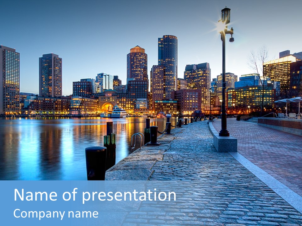 Real Estate Business Sunset PowerPoint Template