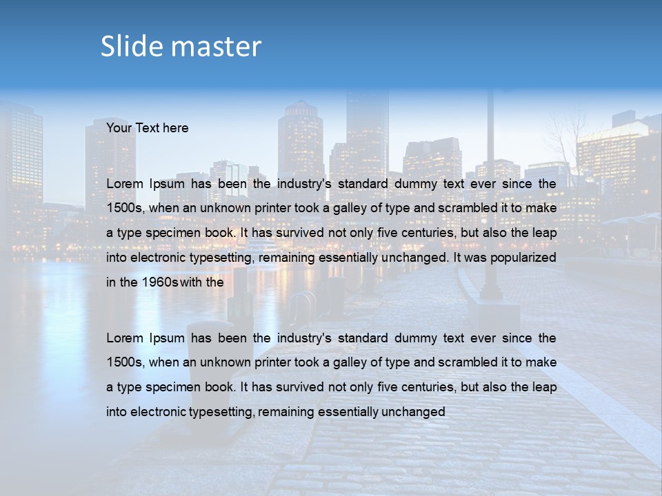 Real Estate Business Sunset PowerPoint Template