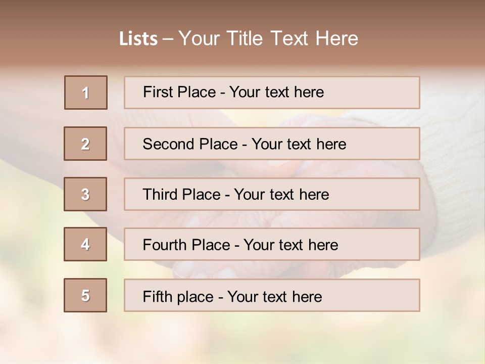 Hand Hold Age PowerPoint Template