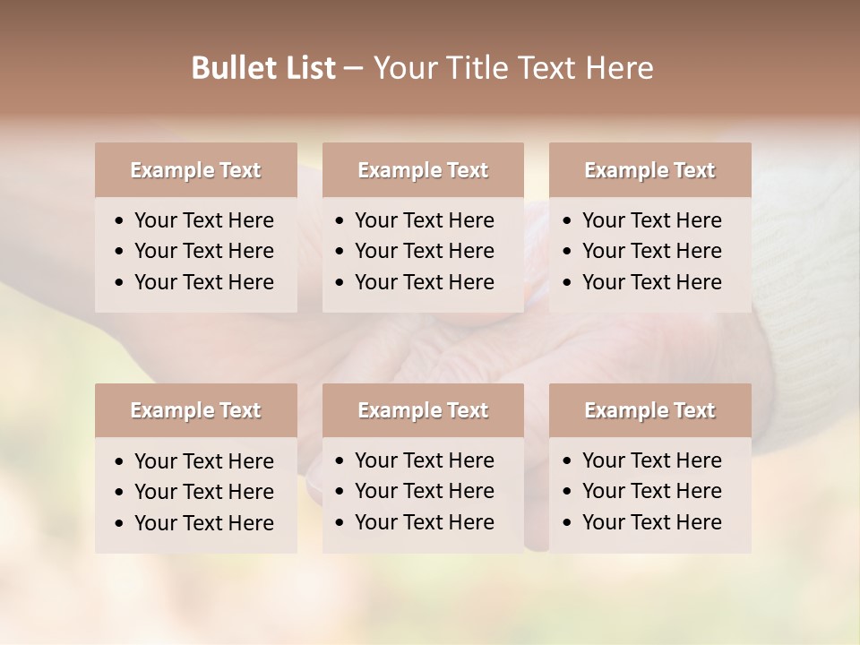 Hand Hold Age PowerPoint Template