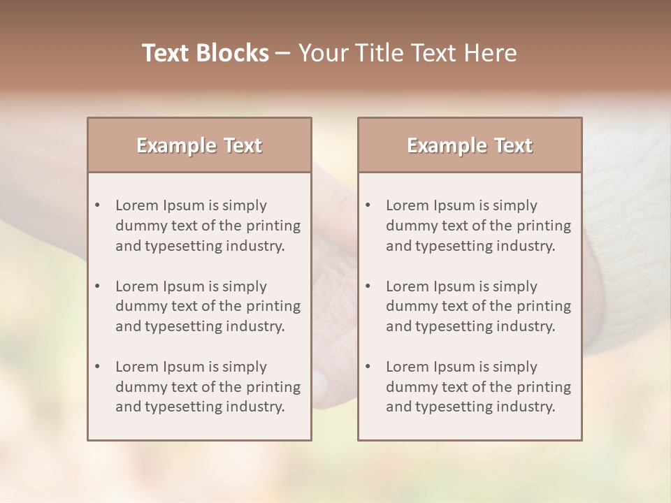 Hand Hold Age PowerPoint Template