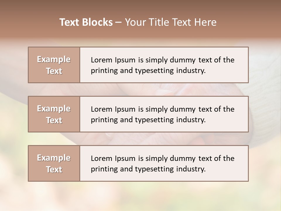 Hand Hold Age PowerPoint Template