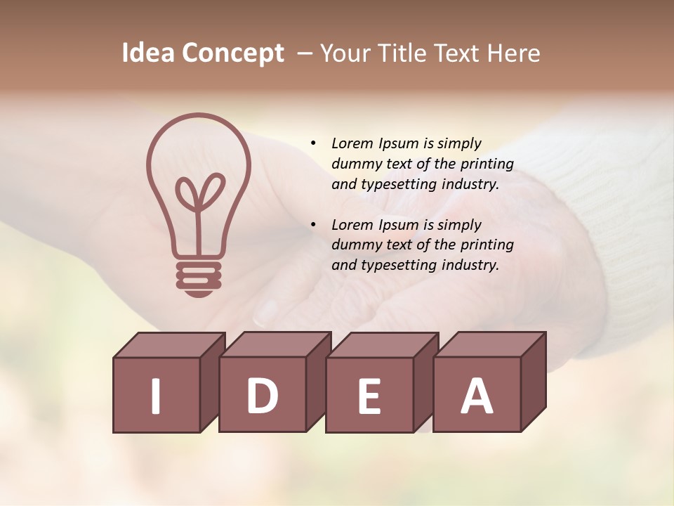 Hand Hold Age PowerPoint Template