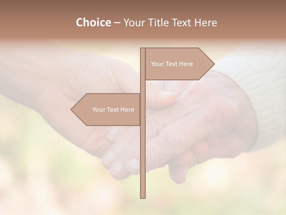Hand Hold Age PowerPoint Template