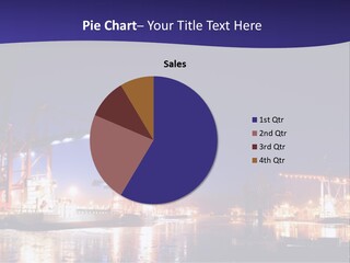 Panorama Seaport Illuminated PowerPoint Template