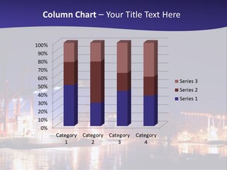 Panorama Seaport Illuminated PowerPoint Template