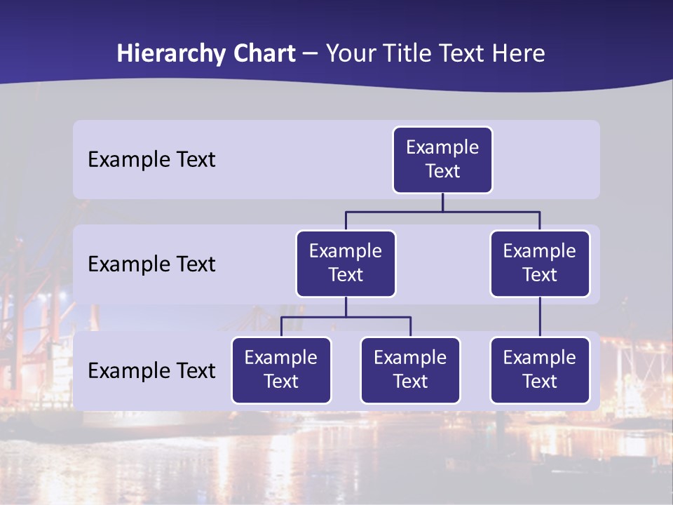 Panorama Seaport Illuminated PowerPoint Template