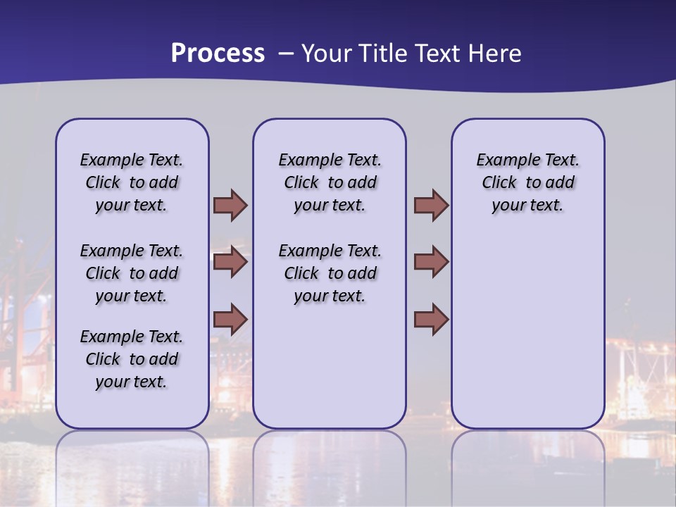 Panorama Seaport Illuminated PowerPoint Template