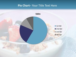 Closeup Meal Blueberries PowerPoint Template