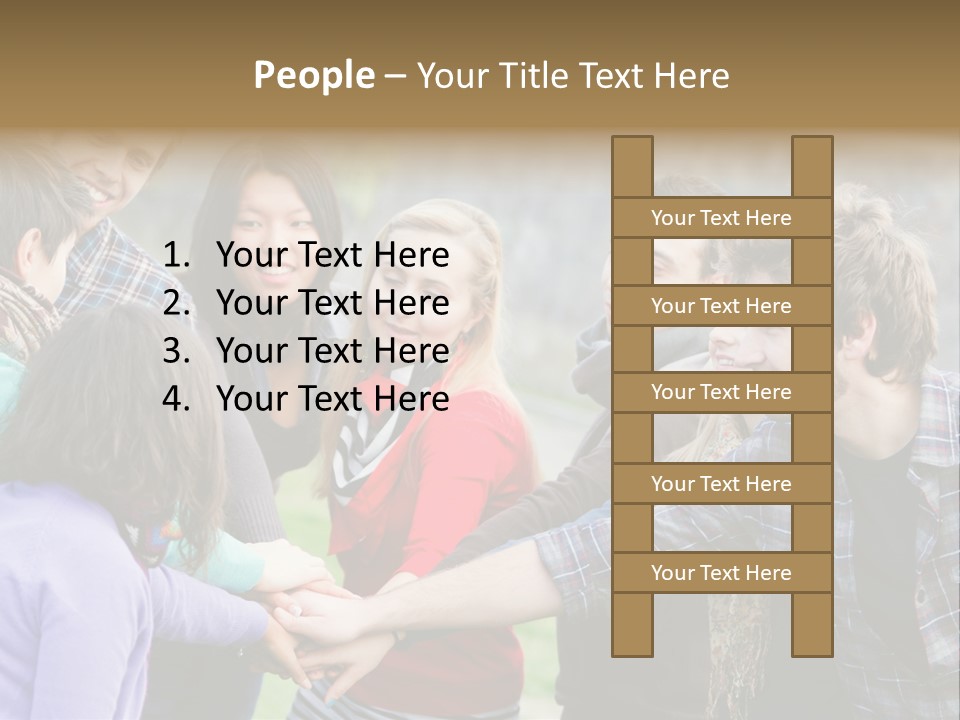 Partnership Enjoyment People PowerPoint Template